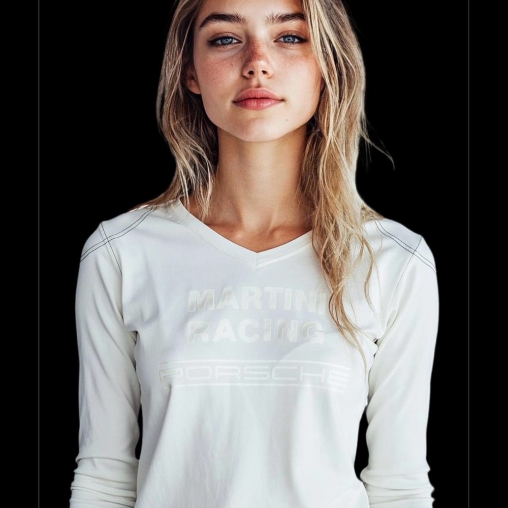 Porsche Design Martini Racing Long Sleeve T-Shirt White Unisex - Small